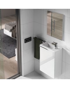 Mobile da bagno sospeso Compact/Cody 58x40x22cm bianco laccato(Da Montare)